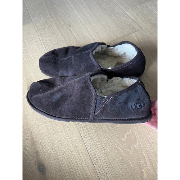 UGG SCUFF ROMEO II ESPRESSO SUEDE SHEEPSKIN MOCCASIN SLIPPERS SIZE US 13 MEN - Picture 3 of 9